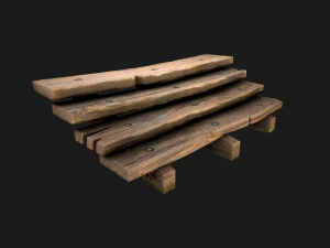 Escadas de madeira Modelo 3D