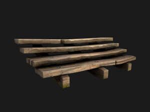 Wooden Stairs 3D मॉडल
