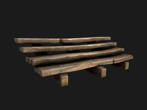 Escadas de madeira Modelo 3D