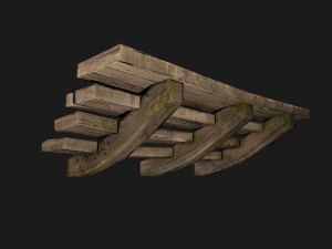 Wooden Stairs 3D मॉडल