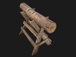 Wood Log Saw 3D Model
