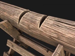 Wood Log Saw 3D Model