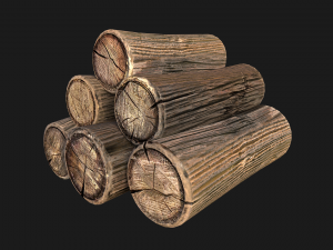 Firewood Log Stand Pack 3D-Modell