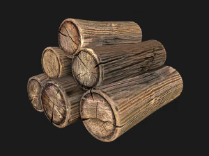 Firewood Log Stand Pack 3D Model