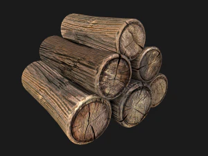 Firewood Log Stand Pack 3D Model