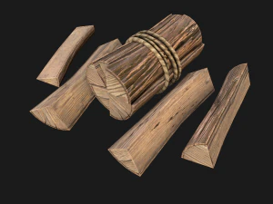 Firewood Log Stand Pack 3D Model