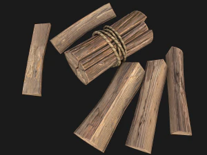 Firewood Log Stand Pack 3D Model