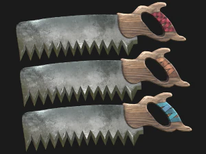 Set of Lumberjack and Firewood 3D Model