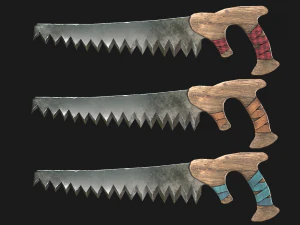Set of Lumberjack and Firewood 3D Model