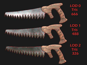 Set of Lumberjack and Firewood 3D Model
