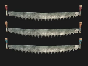 Set of Lumberjack and Firewood 3D Model