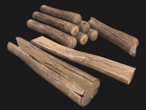Firewood Logs 3D Model
