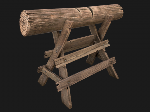 Large Set of Lumberjack and Firewood Modelo 3D