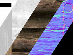 Sawmill Storage with Wooden Logs 3D Модель