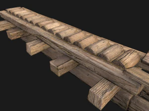 Medieval Sawmill Mechanism 3D Model