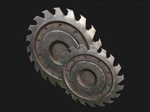 Medieval Sawmill Mechanism 3D Model