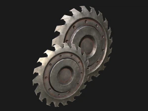 Medieval Sawmill Mechanism 3D Model