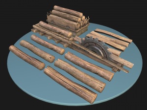 Sawmill Mechanism with Storage Modelo 3D