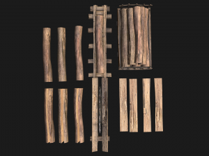 Sawmill Mechanism with Storage Model 3D