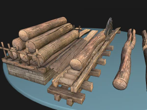 Sawmill Mechanism with Storage 3D Model