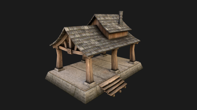 Medieval Storage 3D Model .c4d .max .obj .3ds .fbx .stl .blend 