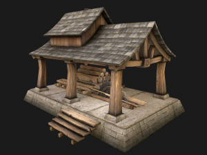 Sawmill and Warehouse 3D Model