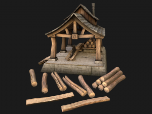Sawmill and Warehouse 3D Model