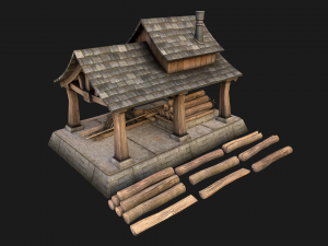 Sawmill and Warehouse 3D Model
