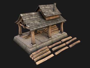Sawmill and Warehouse 3D Model