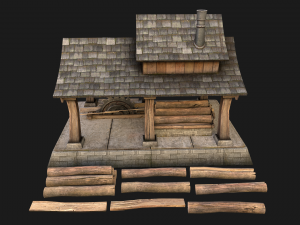 Sawmill and Warehouse 3D Model