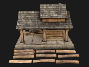 Sawmill and Warehouse 3D Model