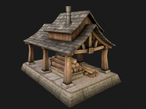 Sawmill and Warehouse 3D Model
