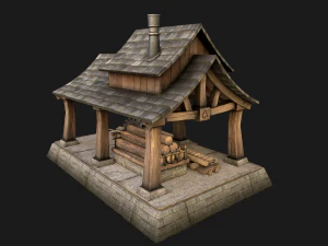 Sawmill and Warehouse 3D Model