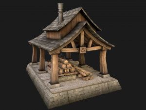 Sawmill and Warehouse 3D Model