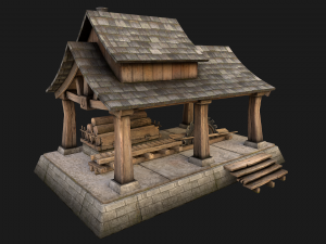 Sawmill and Warehouse 3D Model