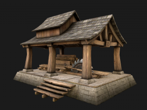 Sawmill and Warehouse 3D Model