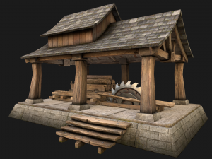 Sawmill and Warehouse 3D Model