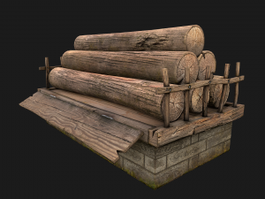 Sawmill and Warehouse 3D Model