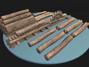 Sawmill and Warehouse 3D Model