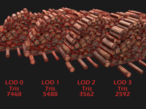 Sawmill and Lumberjack Set 3D Модель