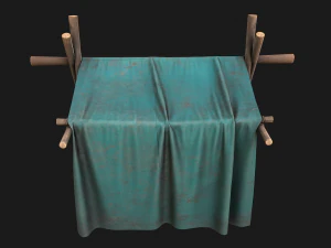 Tent Market Blue Tent 3D Model