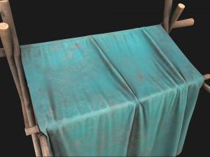 Tent Market Blue Tent 3D Model