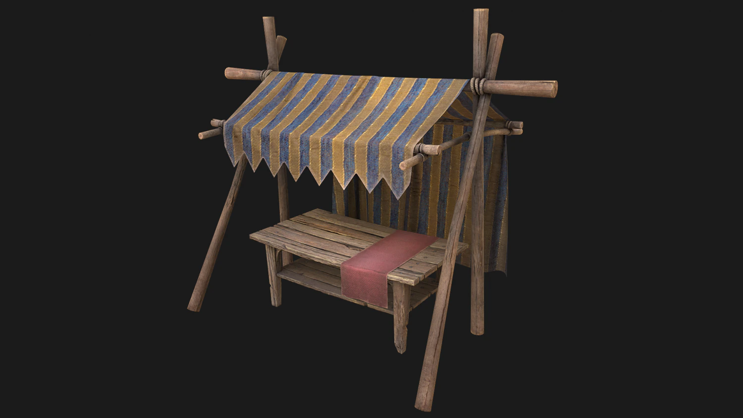 Fair Tent Market 3D Model .c4d .max .obj .3ds .fbx .stl .blend