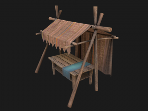 Medieval Bazaar Tent Modelo 3D
