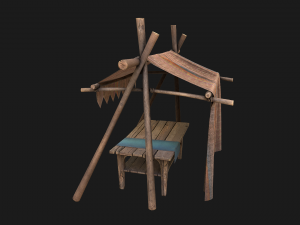 Medieval Bazaar Tent Modelo 3D