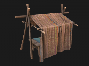 Medieval Bazaar Tent Modelo 3D