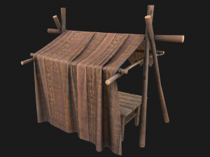 Medieval Bazaar Tent Modelo 3D
