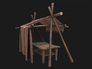 Medieval Bazaar Tent Modelo 3D
