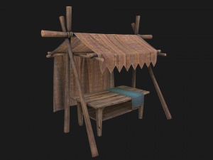 Medieval Bazaar Tent Modelo 3D