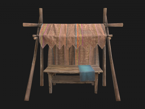 Medieval Bazaar Tent Modelo 3D